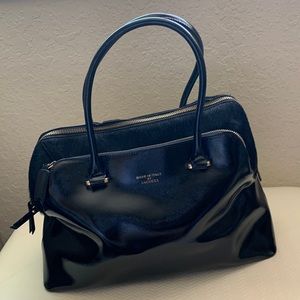Italian made leather satchel hand bag